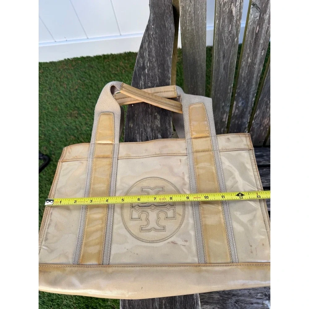 Tory Burch Coated‎ Twill Mini Tory Tote SEE PHOTOS. W